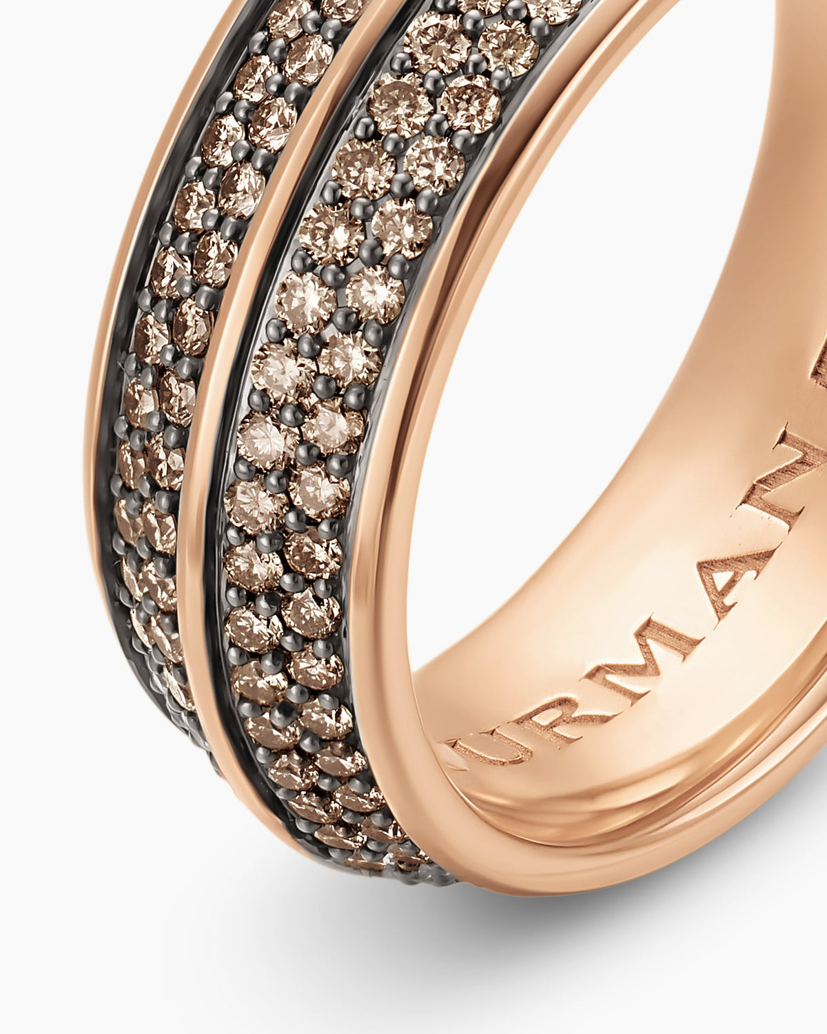 David Yurman Mens Knife Edge Band Ring in 18K Rose Gold, 8mm David Yurman Men’s|Wedding