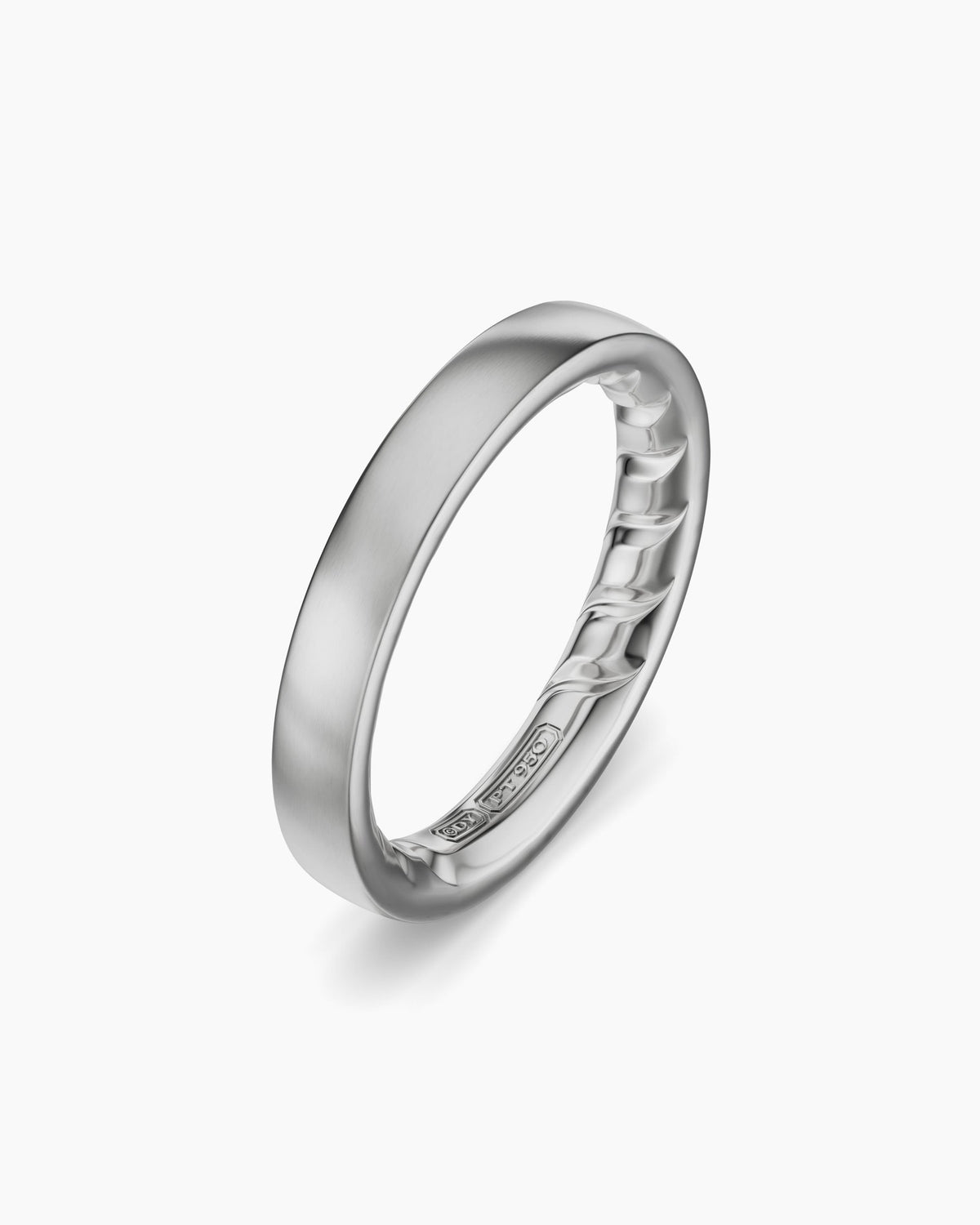 David Yurman Mens Streamline® Band Ring in Platinum, 4mm David Yurman Men’s|Wedding
