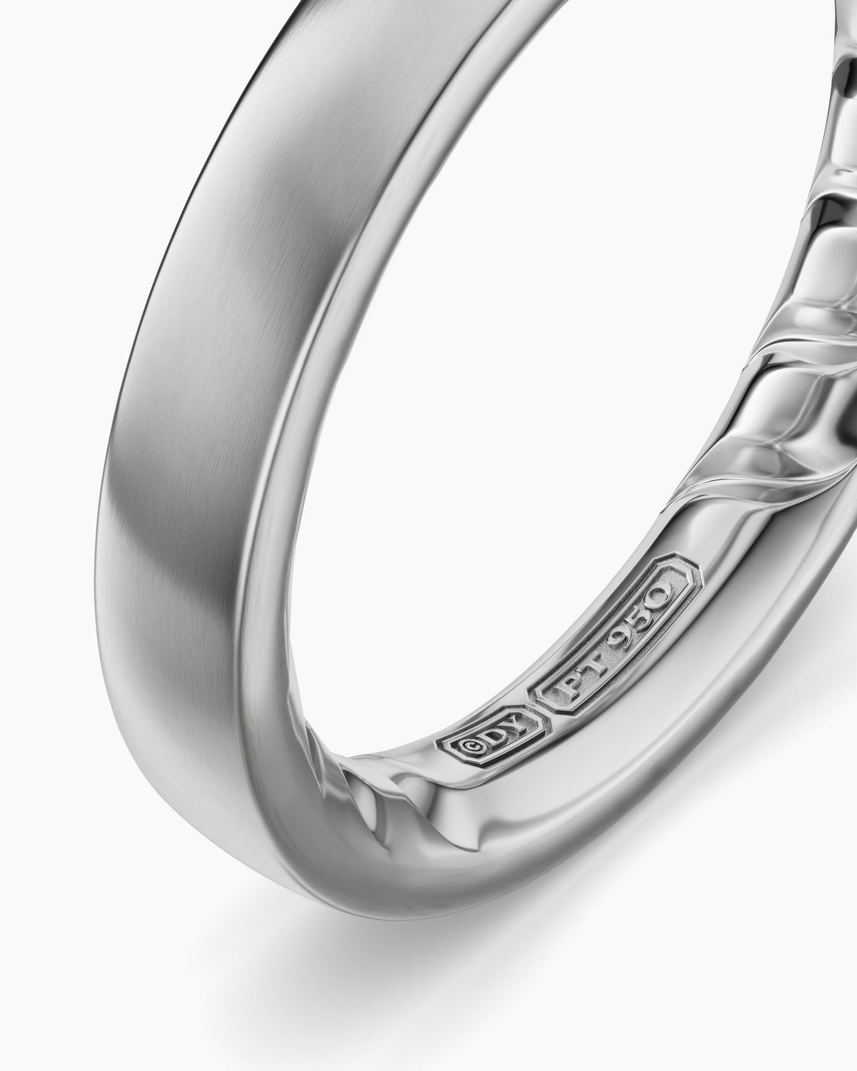 David Yurman Mens Streamline® Band Ring in Platinum, 4mm David Yurman Men’s|Wedding