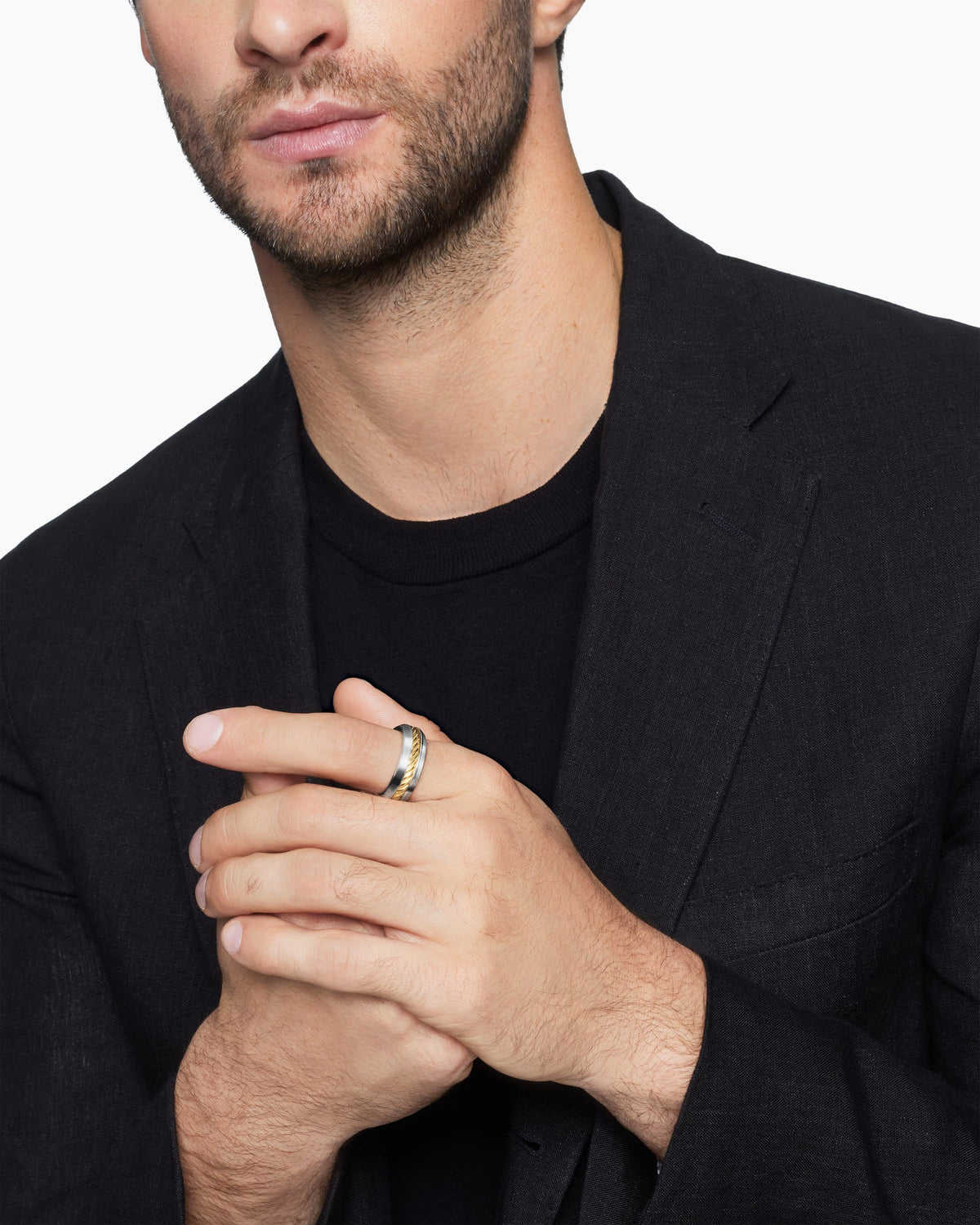 David Yurman Cable Inset Band Ring David Yurman Men’s
