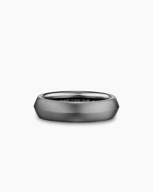 David Yurman Mens Knife Edge Band Ring in Anthracite Titanium, 6mm David Yurman Men’s|Wedding