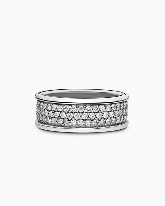 David Yurman Streamline Pavé Three Row Band Ring David Yurman Men’s