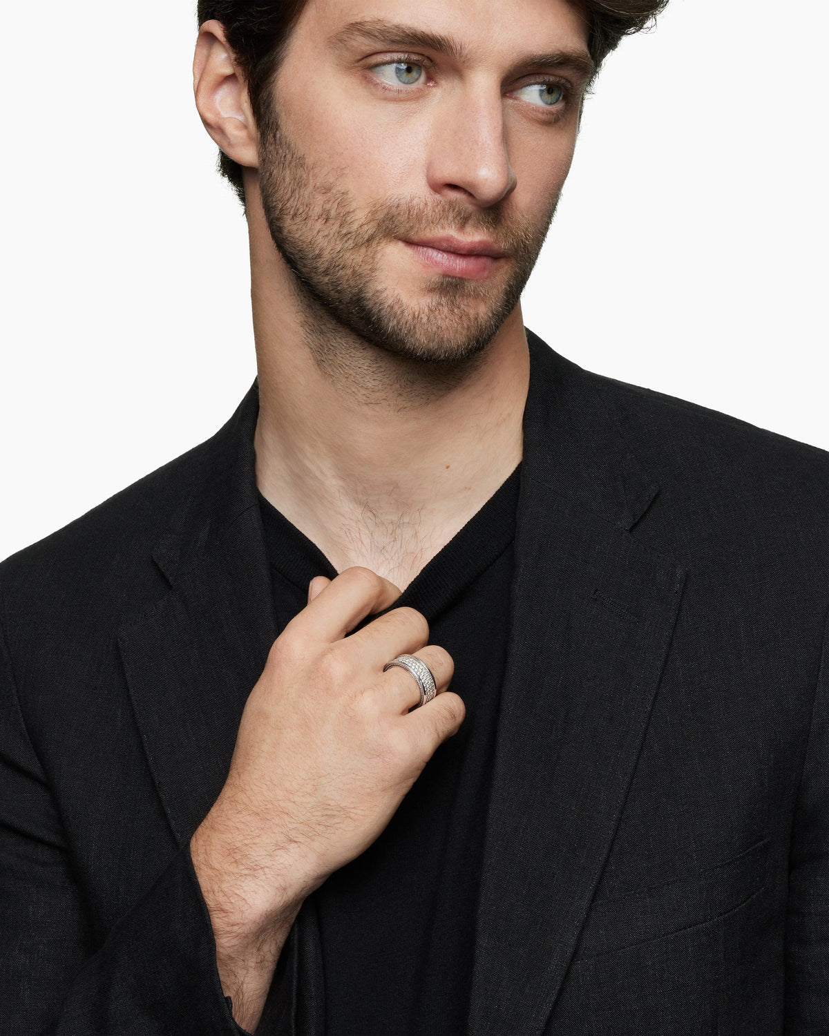 David Yurman Streamline Pavé Three Row Band Ring David Yurman Men’s