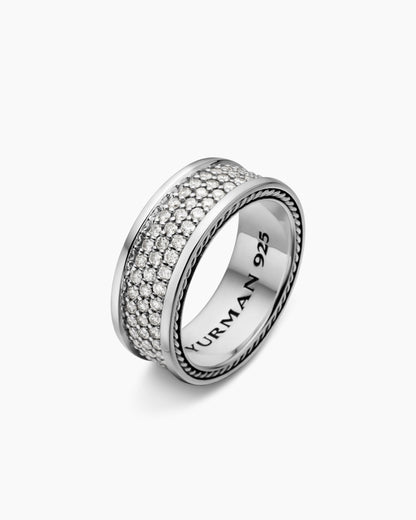 David Yurman Streamline Pavé Three Row Band Ring David Yurman Men’s