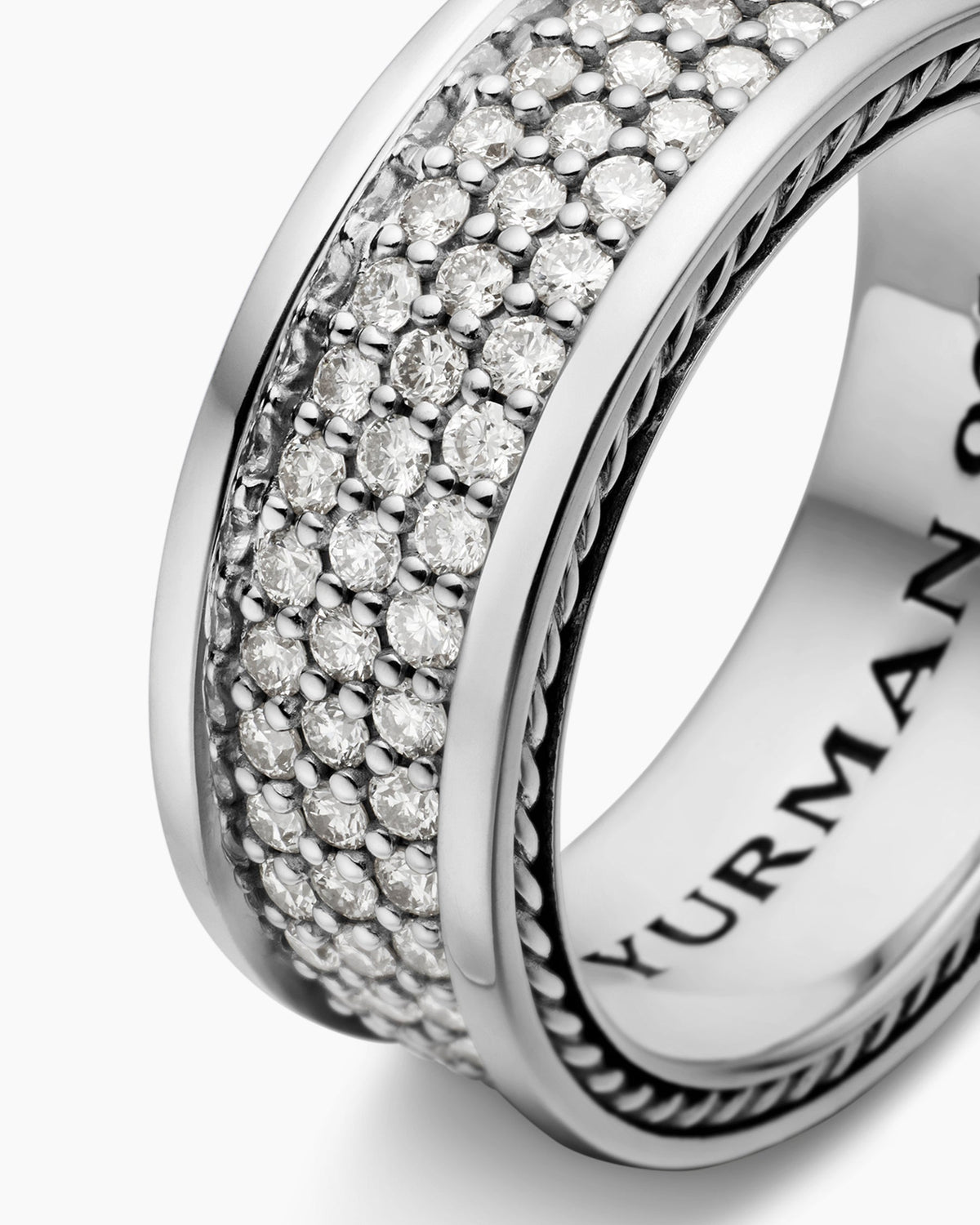 David Yurman Streamline Pavé Three Row Band Ring David Yurman Men’s