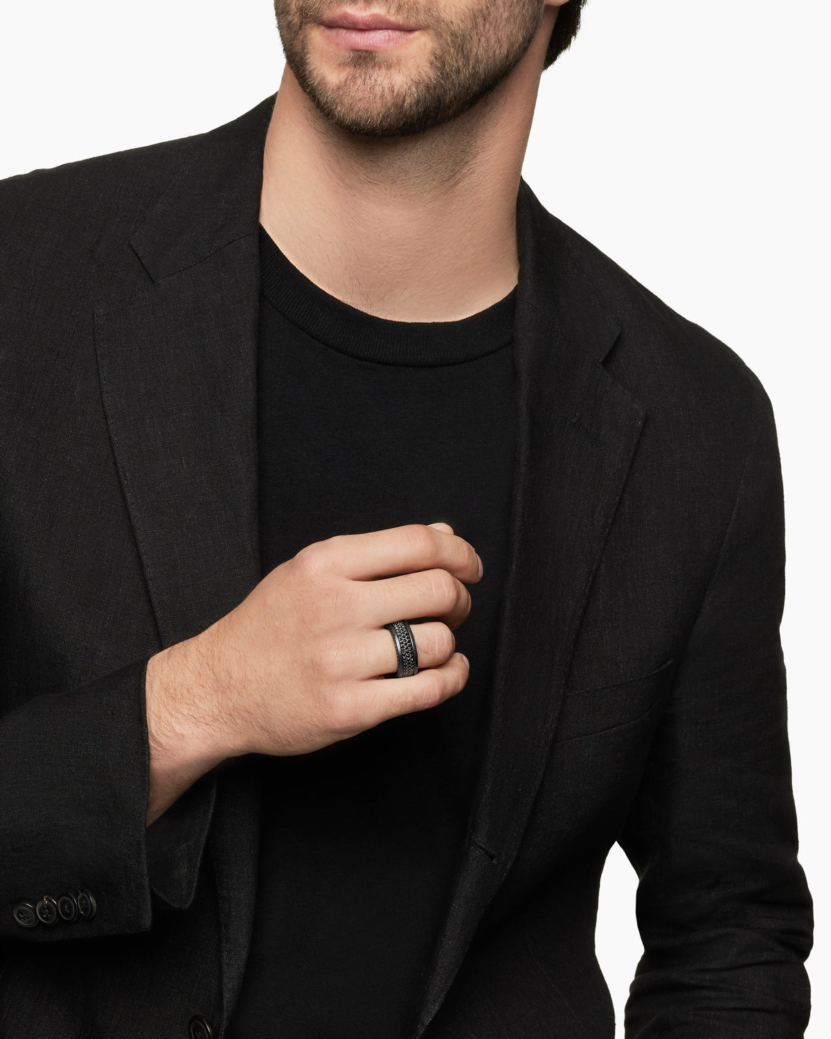 David Yurman Streamline Pavé Three Row Band Ring David Yurman Men’s