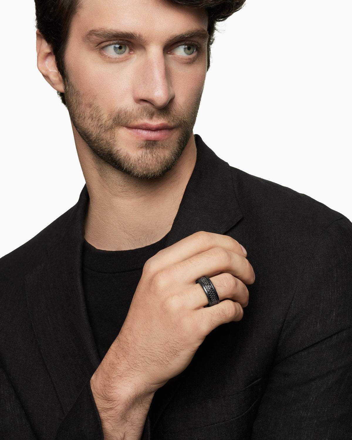 David Yurman Streamline Pavé Three Row Band Ring David Yurman Men’s