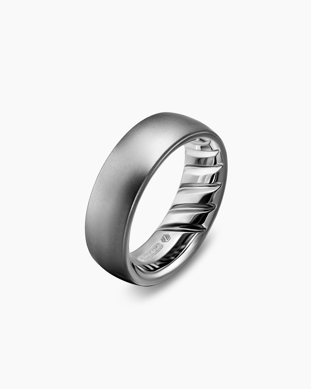 David Yurman Mens Streamline Band Ring in Anthracite Titanium, 7.6mm David Yurman Men’s|Wedding