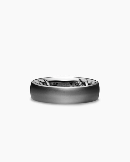 David Yurman Mens Streamline Band Ring in Anthracite Titanium, 6.2mm David Yurman Men’s|Wedding