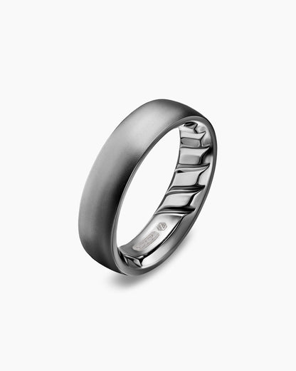 David Yurman Mens Streamline Band Ring in Anthracite Titanium, 6.2mm David Yurman Men’s|Wedding