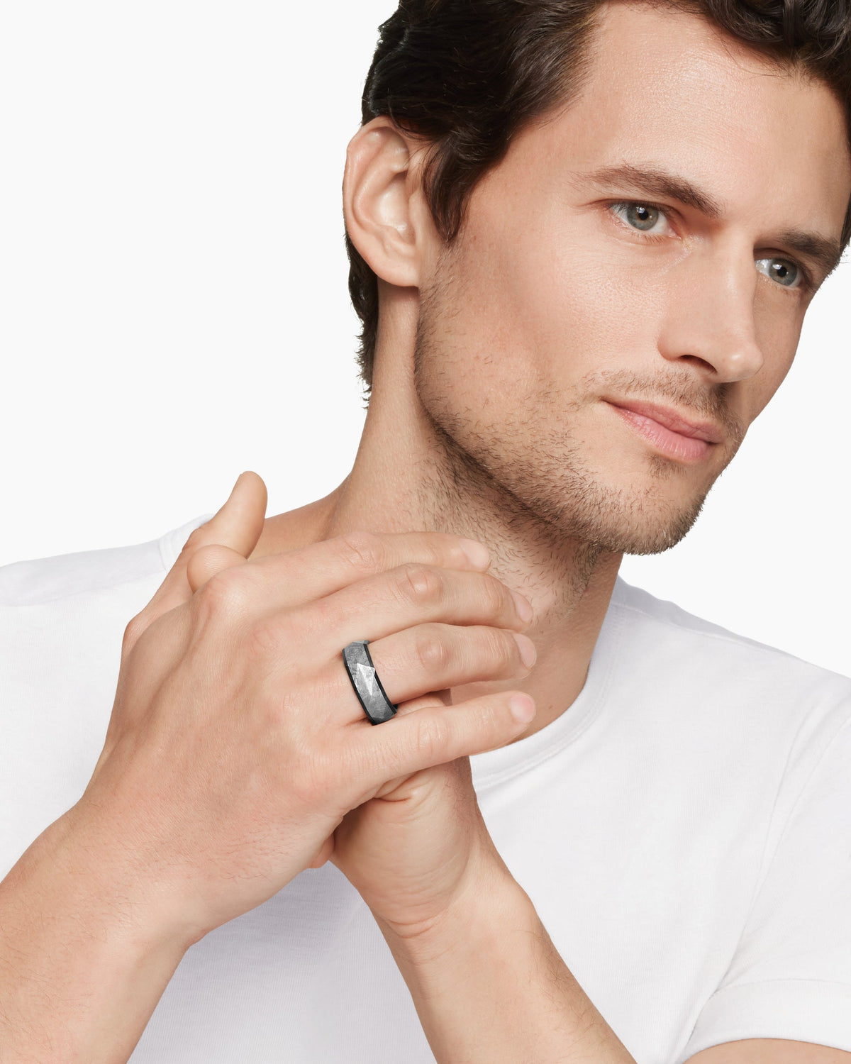 David Yurman Torqued Faceted Band Ring David Yurman Men’s|Wedding