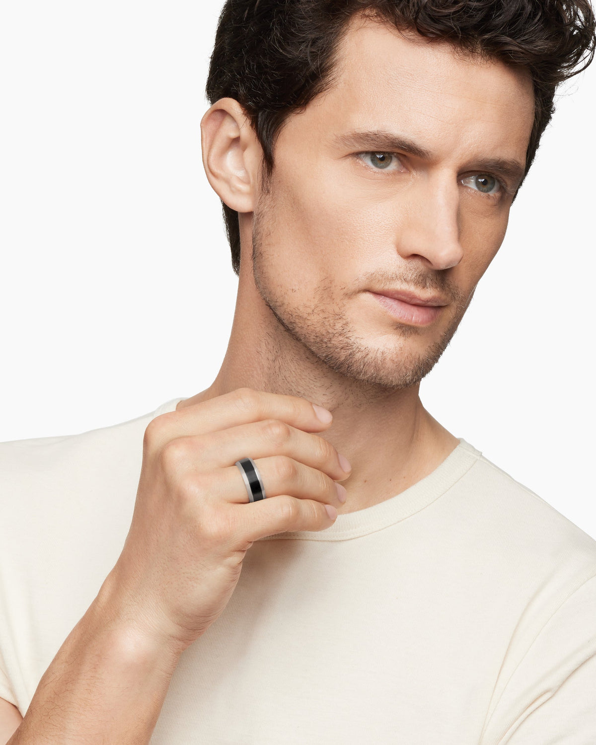 David Yurman Beveled Band Ring David Yurman Men’s|Wedding