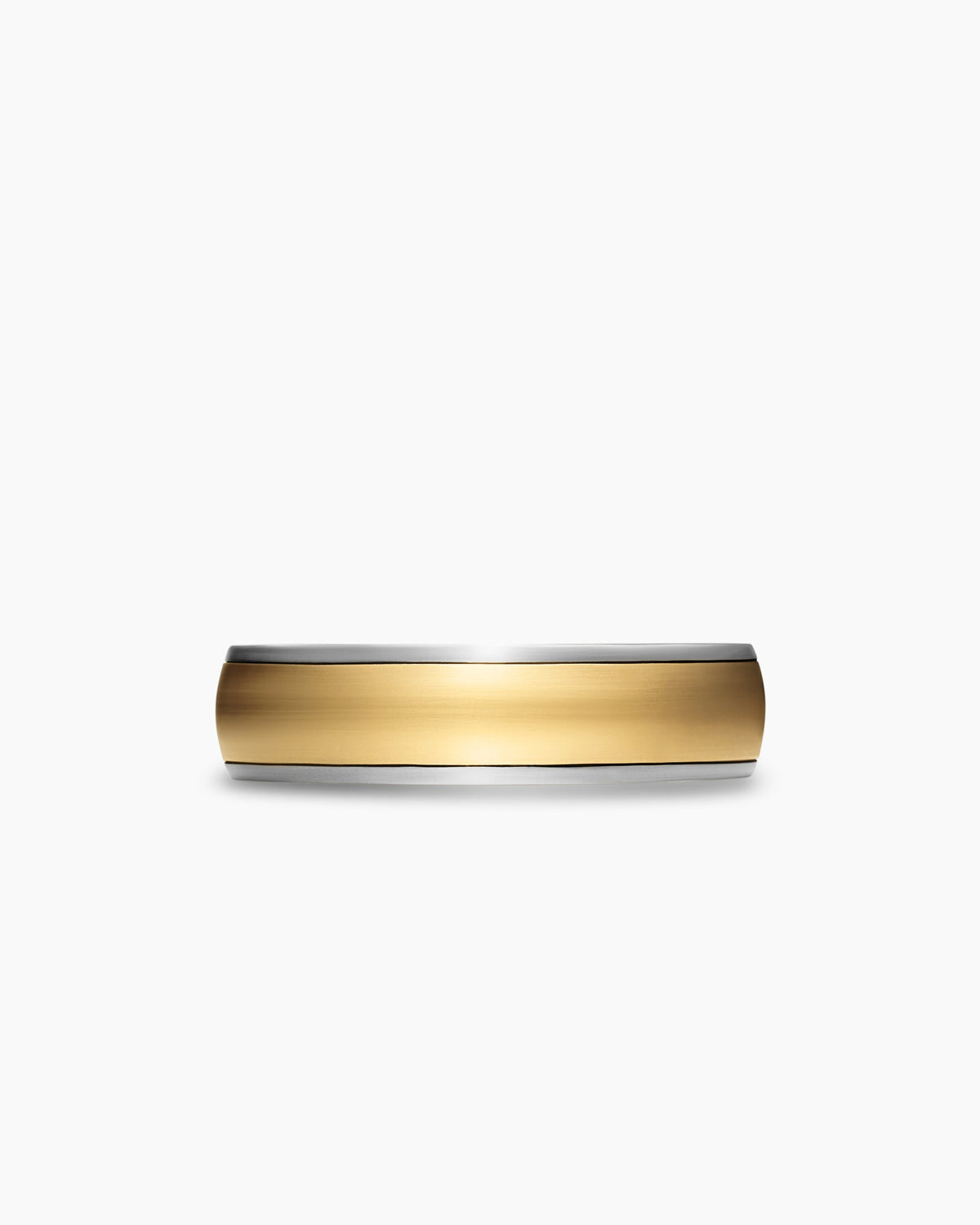 David Yurman Mens Streamline Band Ring in Sterling Silver with 18K Yellow Gold, 6.2mm David Yurman Men’s