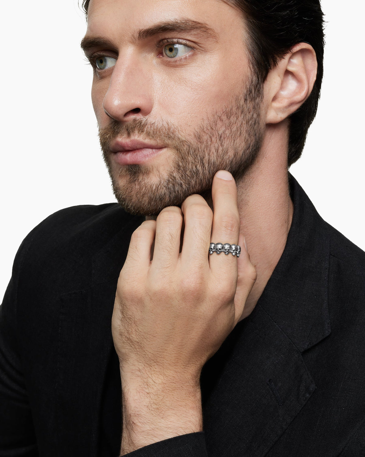 David Yurman Memento Mori Skull Band Ring David Yurman Men’s