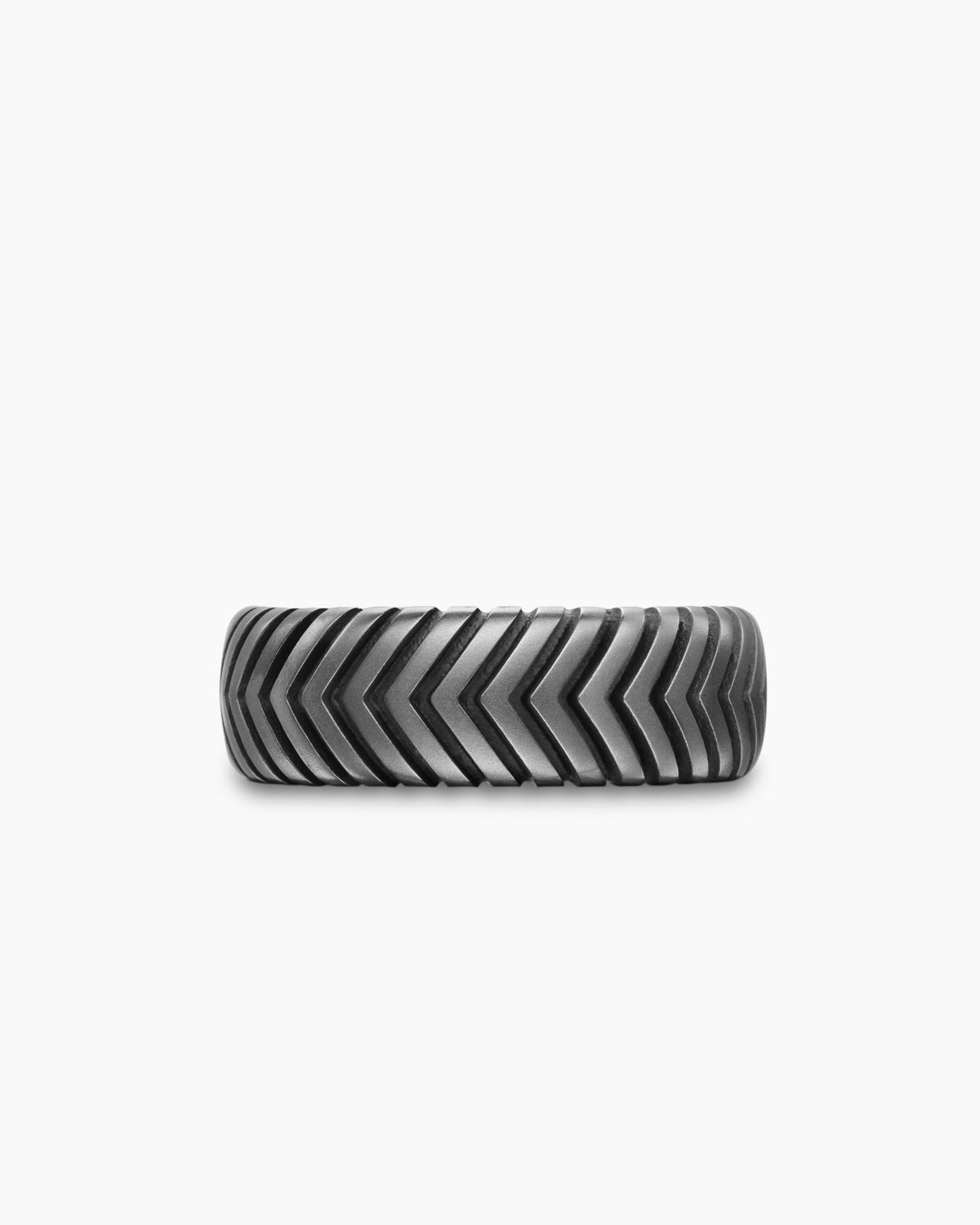 David Yurman Mens Chevron Band Ring in Anthracite Titanium, 8mm David Yurman Men’s
