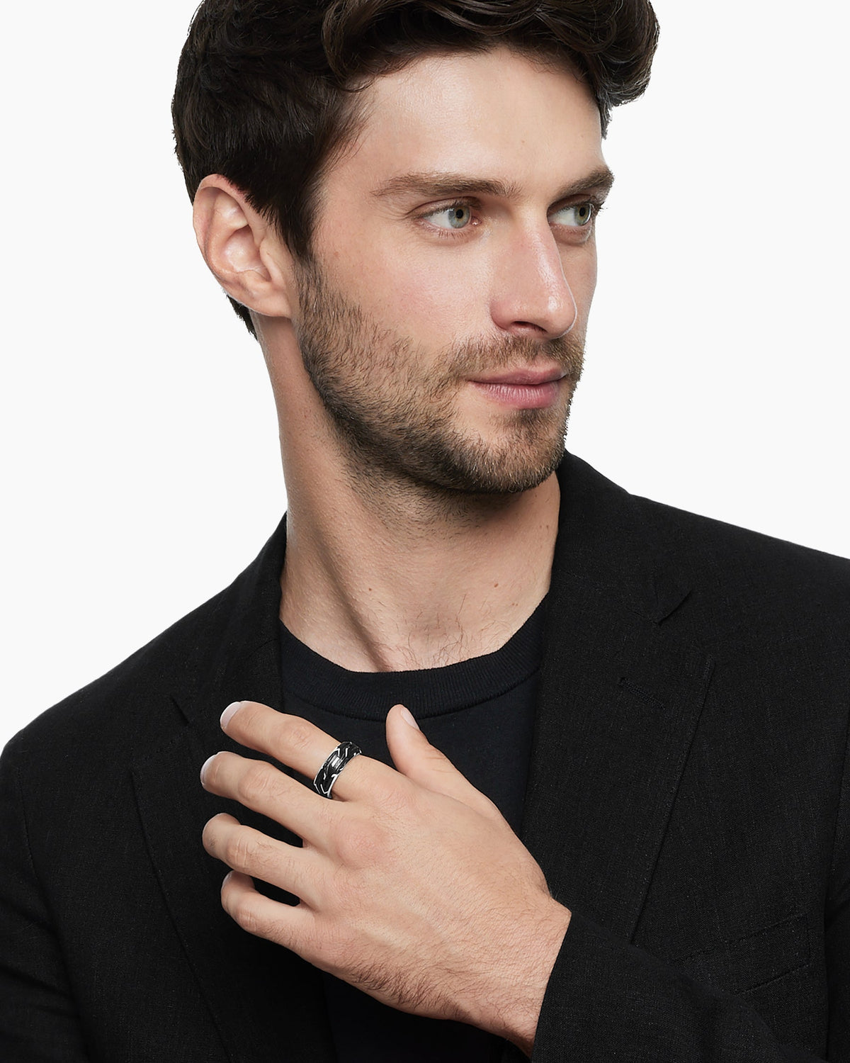 David Yurman Forged Carbon Band Ring David Yurman Men’s|Wedding