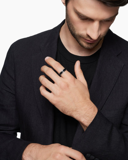 David Yurman Beveled Band Ring David Yurman Men’s|Wedding