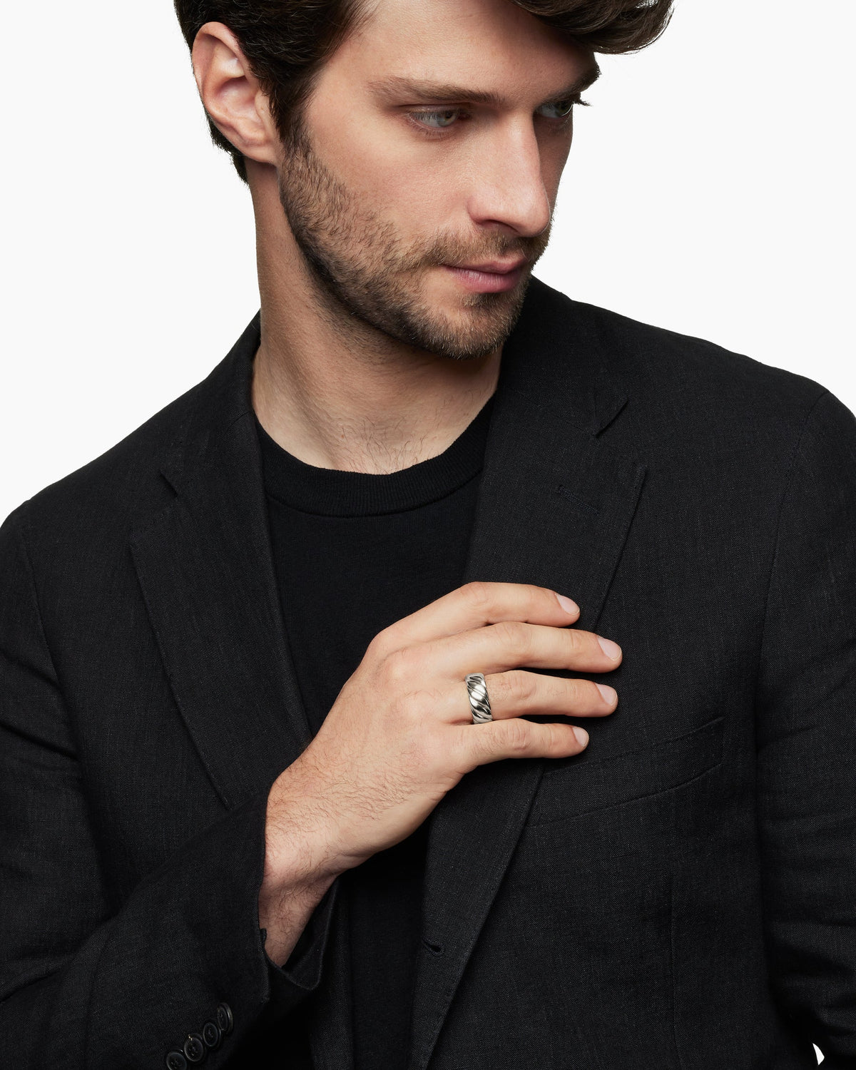 David Yurman Sculpted Cable Contour Band Ring David Yurman Men’s