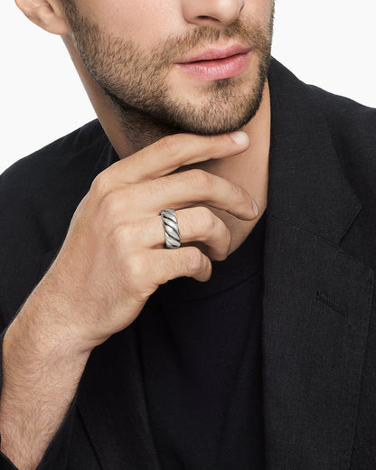 David Yurman Sculpted Cable Contour Band Ring David Yurman Men’s