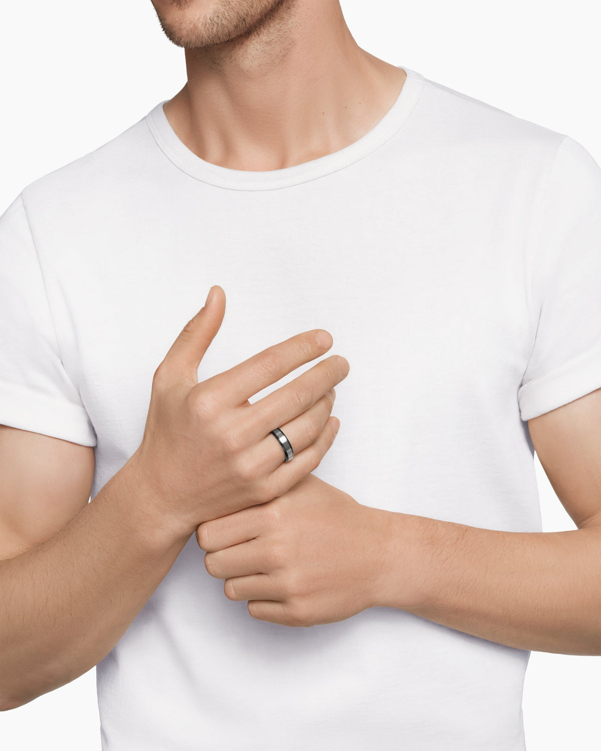 David Yurman Beveled Band Ring David Yurman Men’s|Wedding