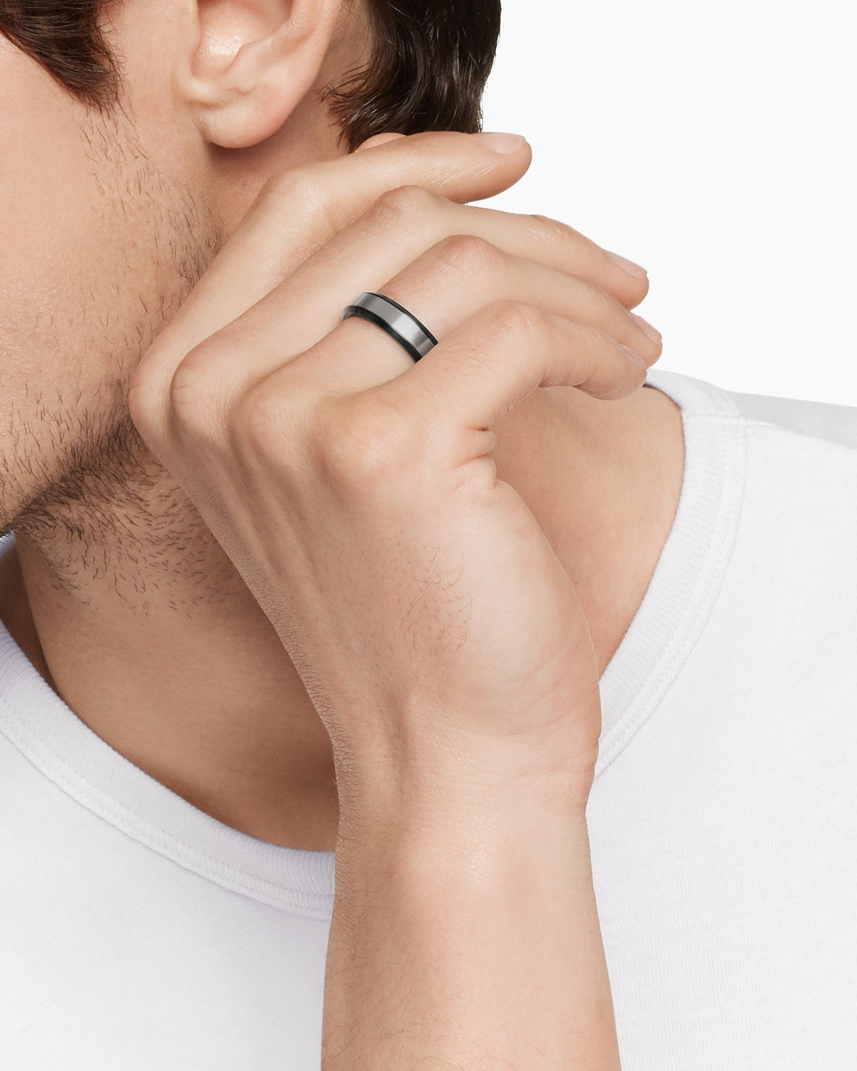 David Yurman Beveled Band Ring David Yurman Men’s|Wedding