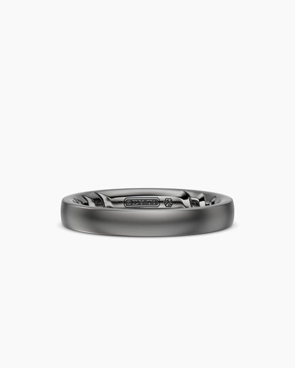 David Yurman Mens Streamline® Band Ring in Anthracite Titanium, 4mm David Yurman Men’s|Wedding