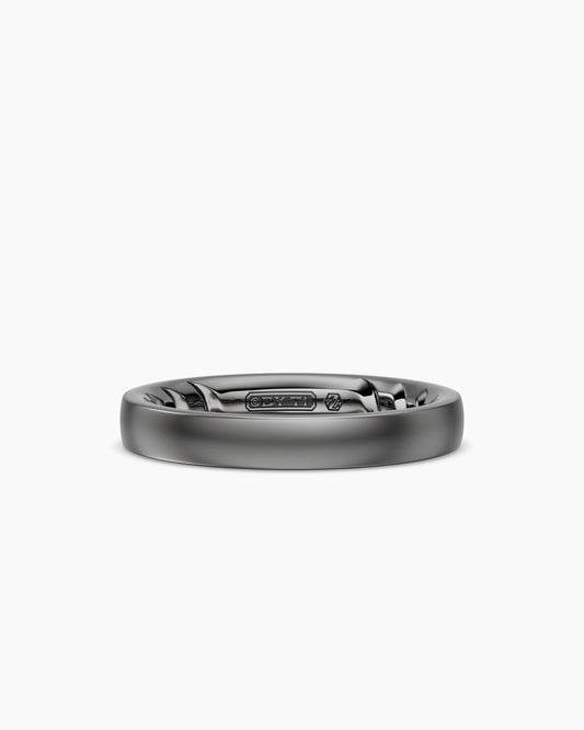 David Yurman Mens Streamline® Band Ring in Anthracite Titanium, 4mm David Yurman Men’s|Wedding