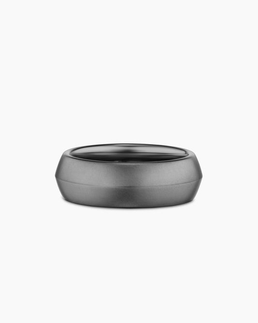 David Yurman Mens Knife Edge Band Ring in Anthracite Titanium, 8mm David Yurman Men’s|Wedding
