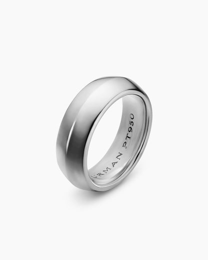 David Yurman Mens Knife Edge Band Ring in Platinum, 8mm David Yurman Men’s|Wedding