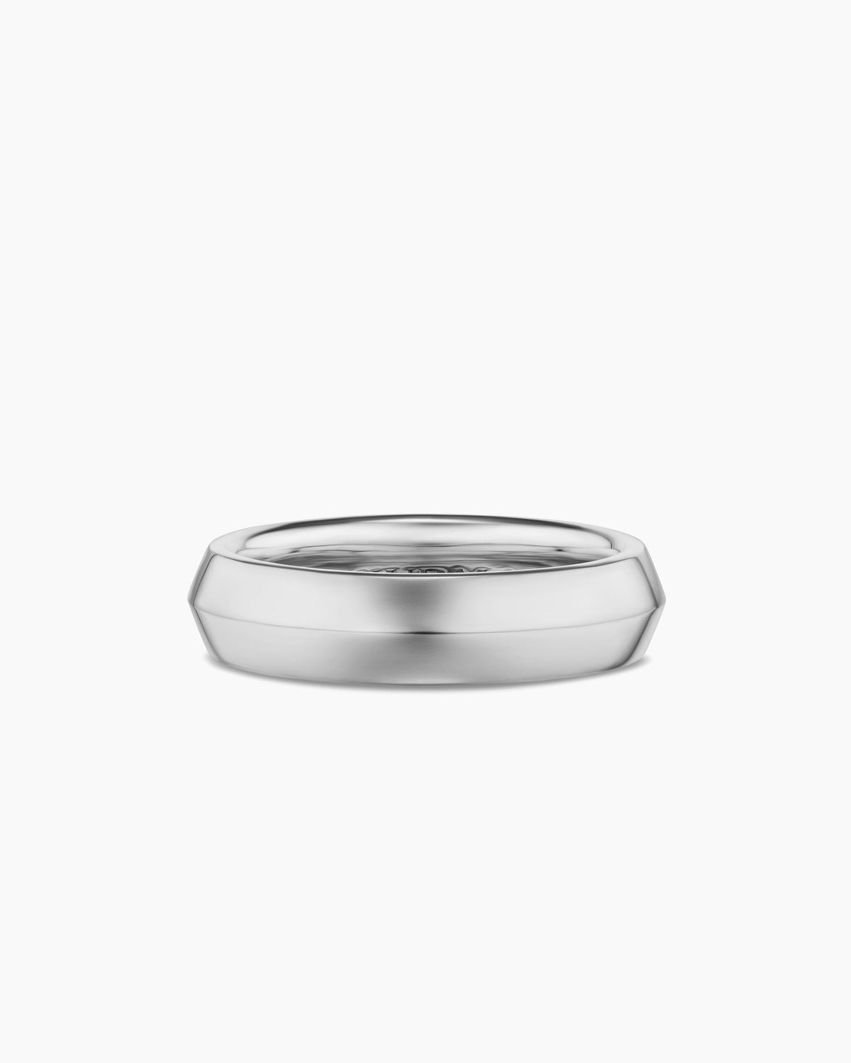 David Yurman Mens Knife Edge Band Ring in Platinum, 6mm David Yurman Men’s|Wedding