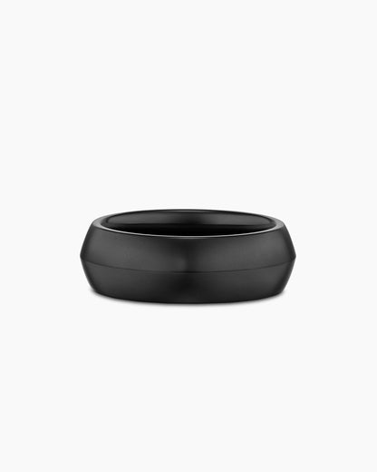 David Yurman Mens Knife Edge Band Ring in Black Titanium, 8mm David Yurman Men’s|Wedding