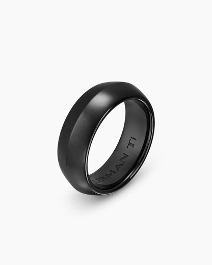 David Yurman Mens Knife Edge Band Ring in Black Titanium, 8mm David Yurman Men’s|Wedding