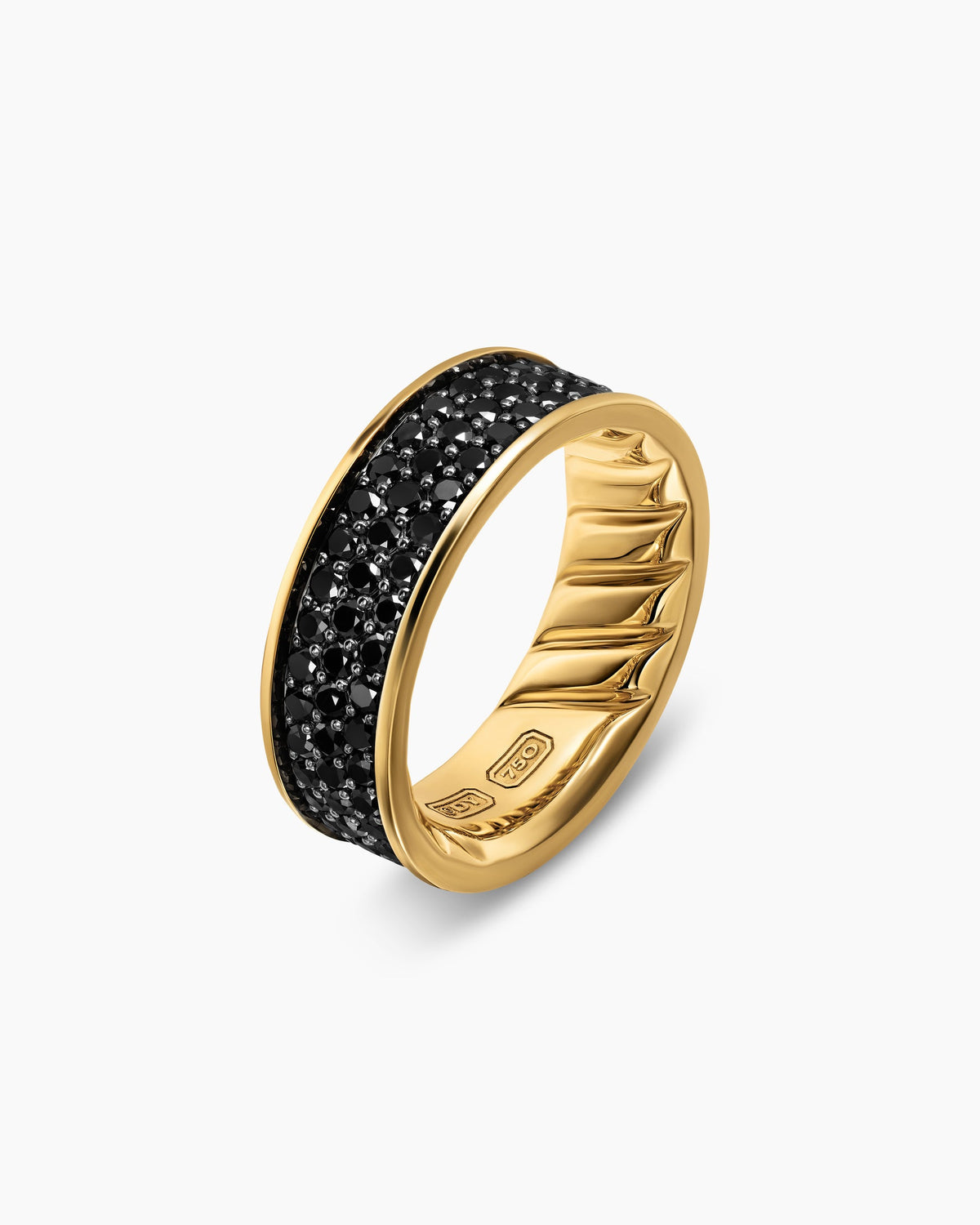 David Yurman Mens Streamline Band Ring in 18K Yellow Gold, 7.6mm David Yurman Men’s|Wedding