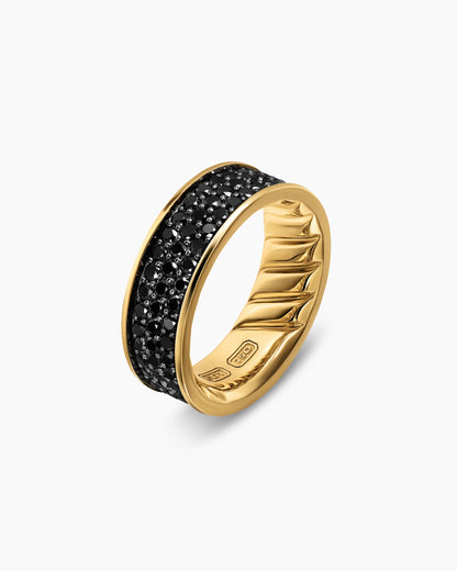 David Yurman Mens Streamline Band Ring in 18K Yellow Gold, 7.6mm David Yurman Men’s|Wedding