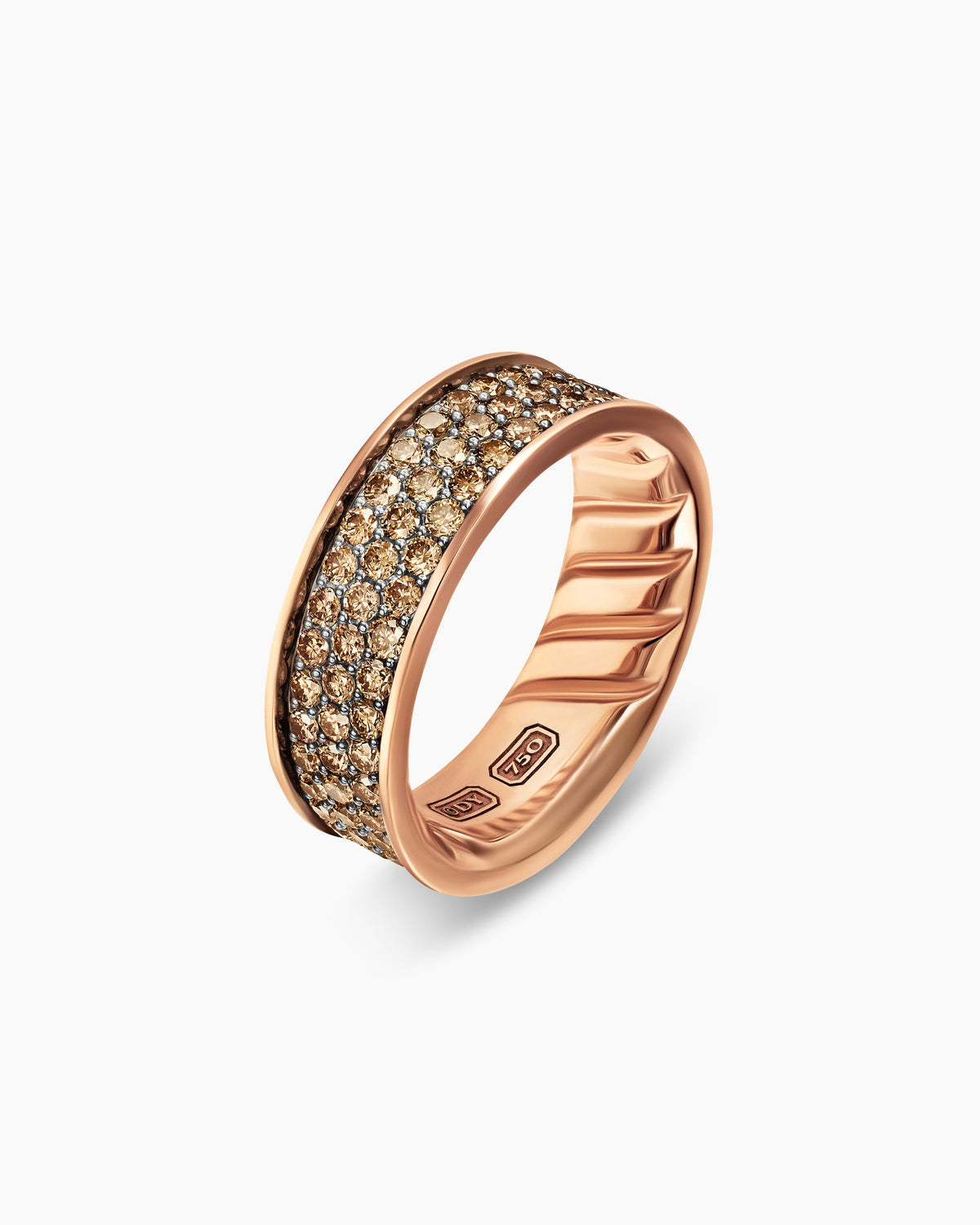 David Yurman Mens Streamline Band Ring in 18K Rose Gold, 7.6mm David Yurman Men’s|Wedding