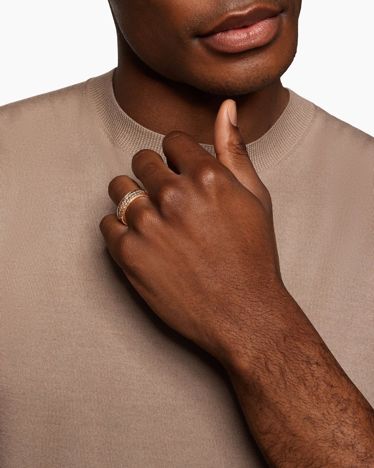 David Yurman Mens Streamline Band Ring in 18K Rose Gold, 6.2mm David Yurman Men’s|Wedding