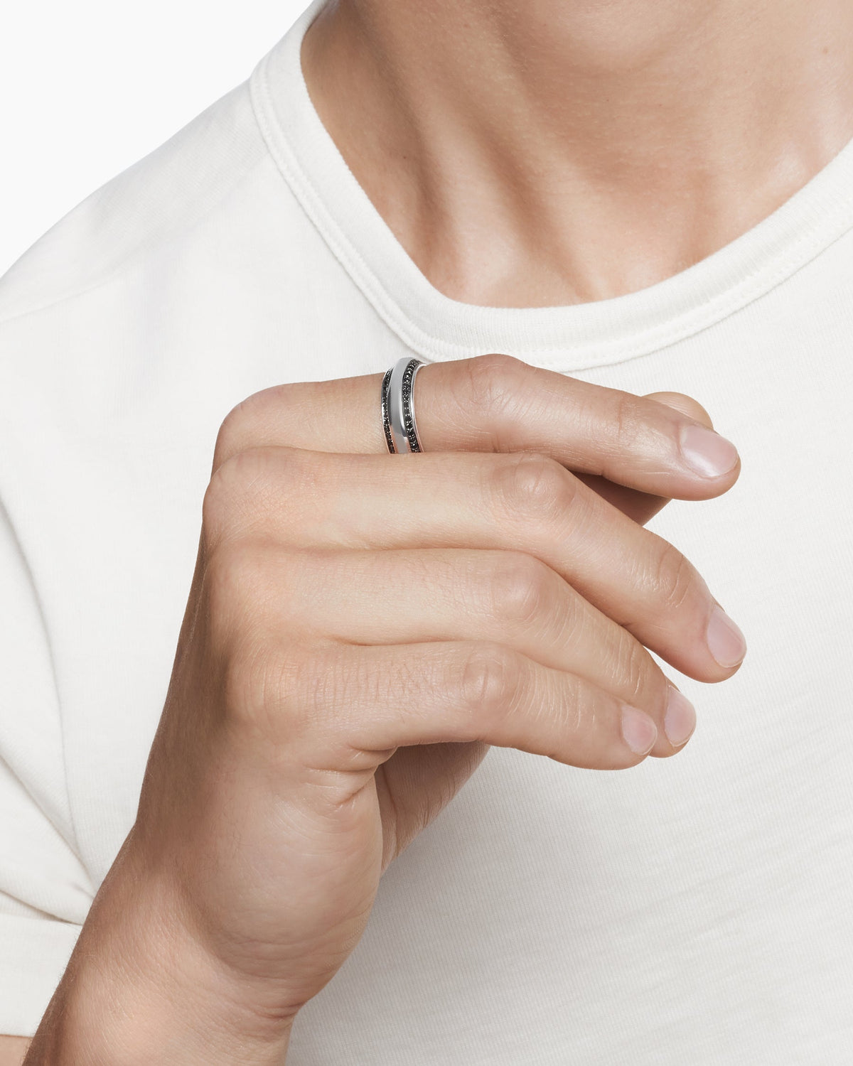 David Yurman Beveled Band Ring David Yurman Men’s|Wedding