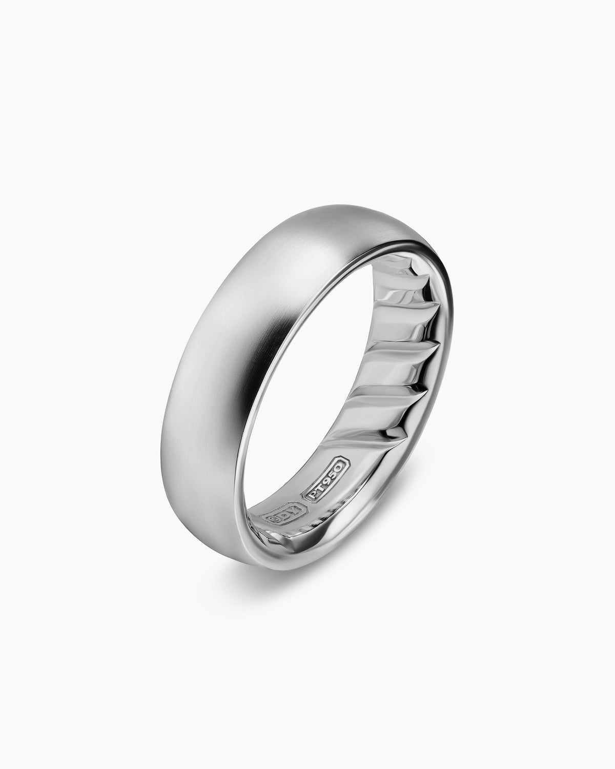 David Yurman Mens Streamline Band Ring in Platinum, 6.2mm David Yurman Men’s|Wedding