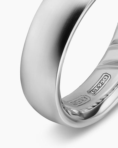 David Yurman Mens Streamline Band Ring in Platinum, 6.2mm David Yurman Men’s|Wedding