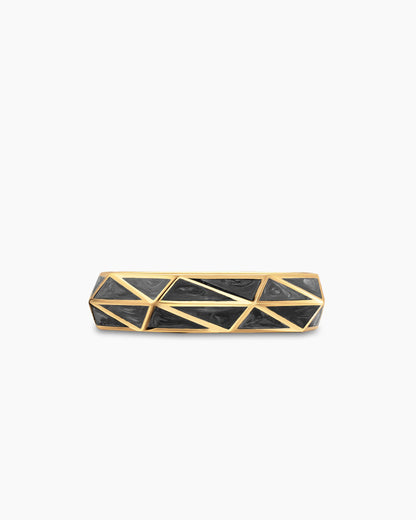 David Yurman Mens Faceted Band Ring in 18K Yellow Gold, 6mm David Yurman Men’s