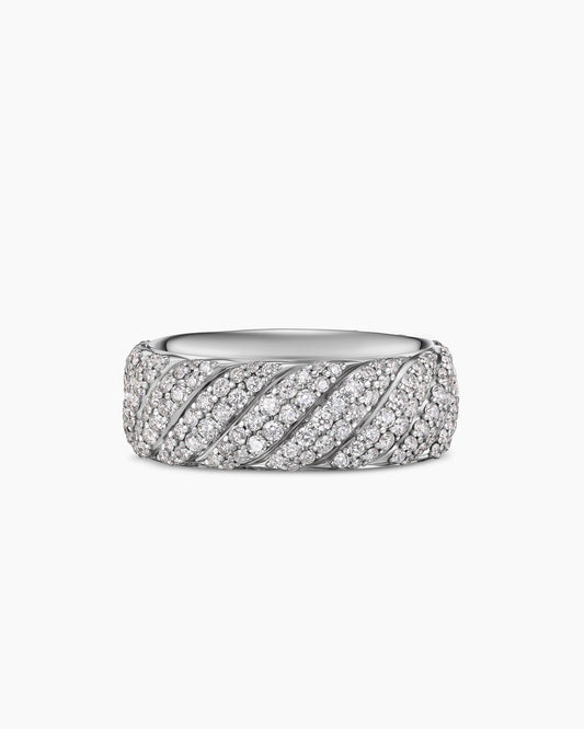David Yurman Sculpted Cable Pavé Band Ring David Yurman Men’s|Wedding