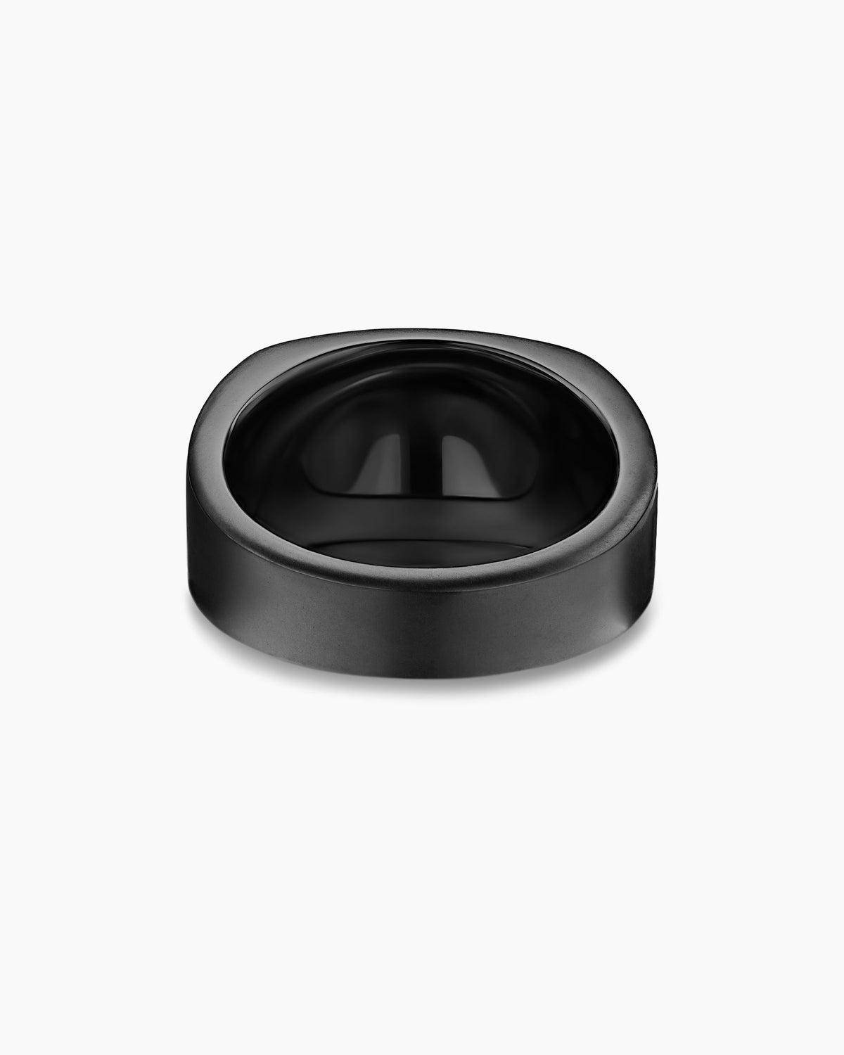 David Yurman Mens Chevron Three Sided Signet Ring in Black Titanium, 12.5mm David Yurman Men’s