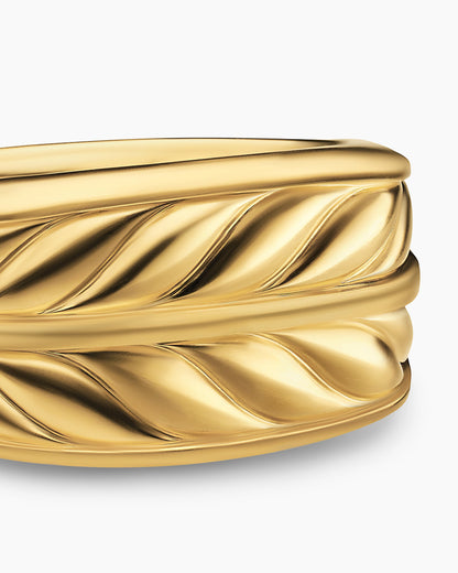 David Yurman Mens Chevron Three Sided Signet Ring in 18K Yellow Gold, 12.5mm David Yurman Men’s