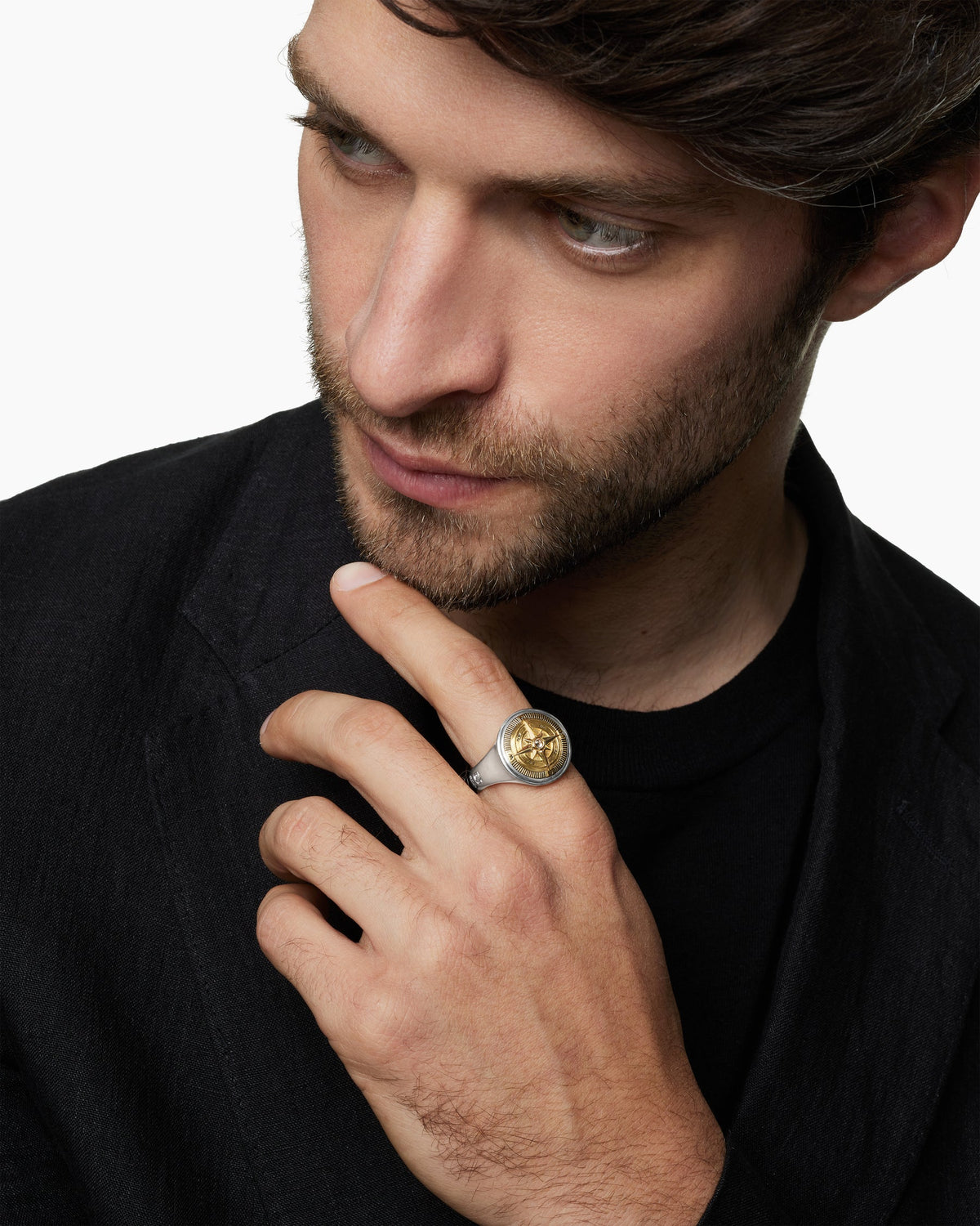 David Yurman Maritime Compass Signet Ring David Yurman Men’s