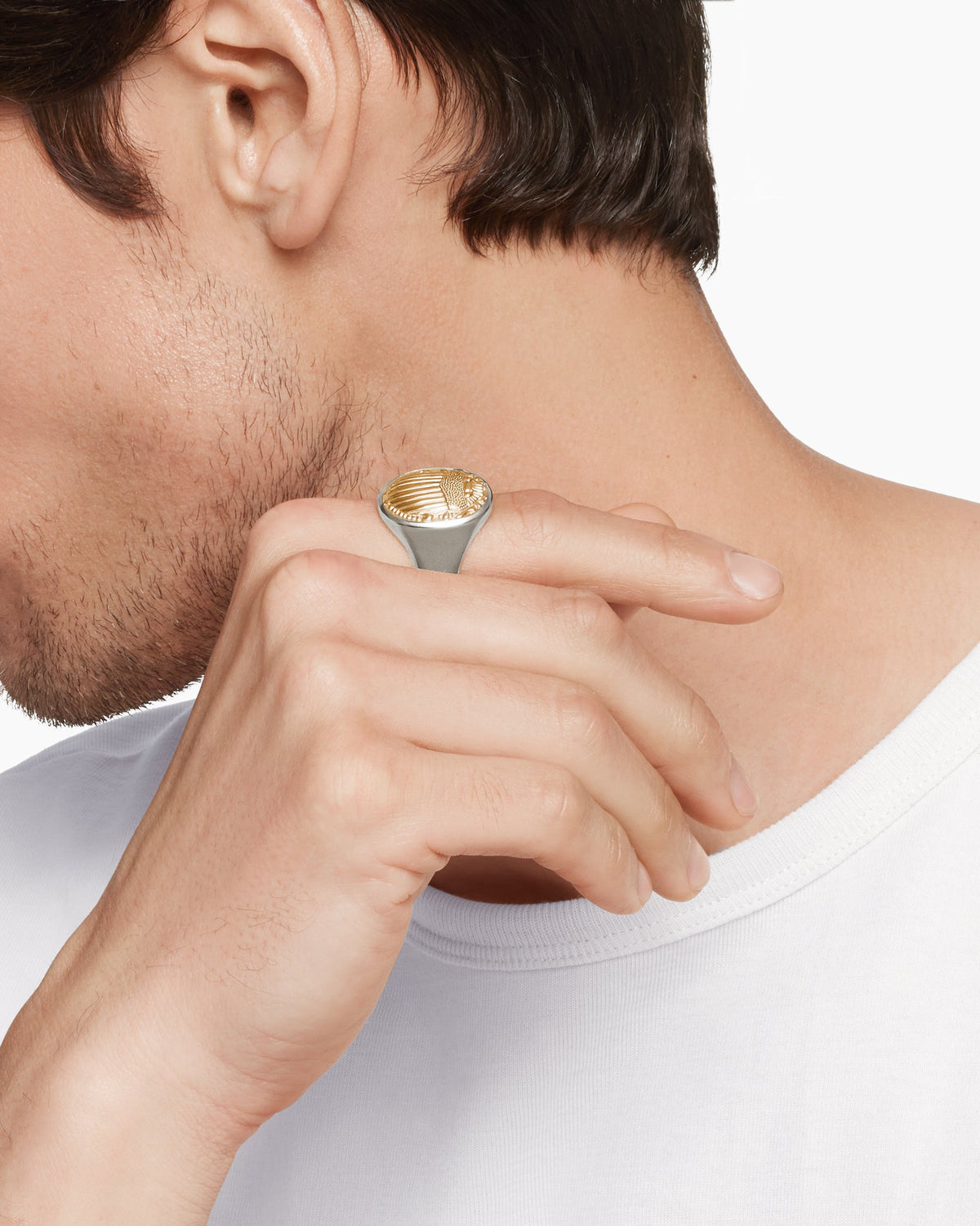 David Yurman Petrvs Scarab Signet Ring David Yurman Men’s