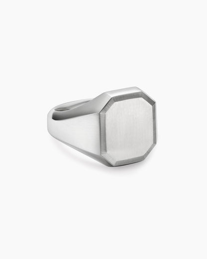 David Yurman Mens Streamline Signet Ring in Sterling Silver, 18mm David Yurman Men’s