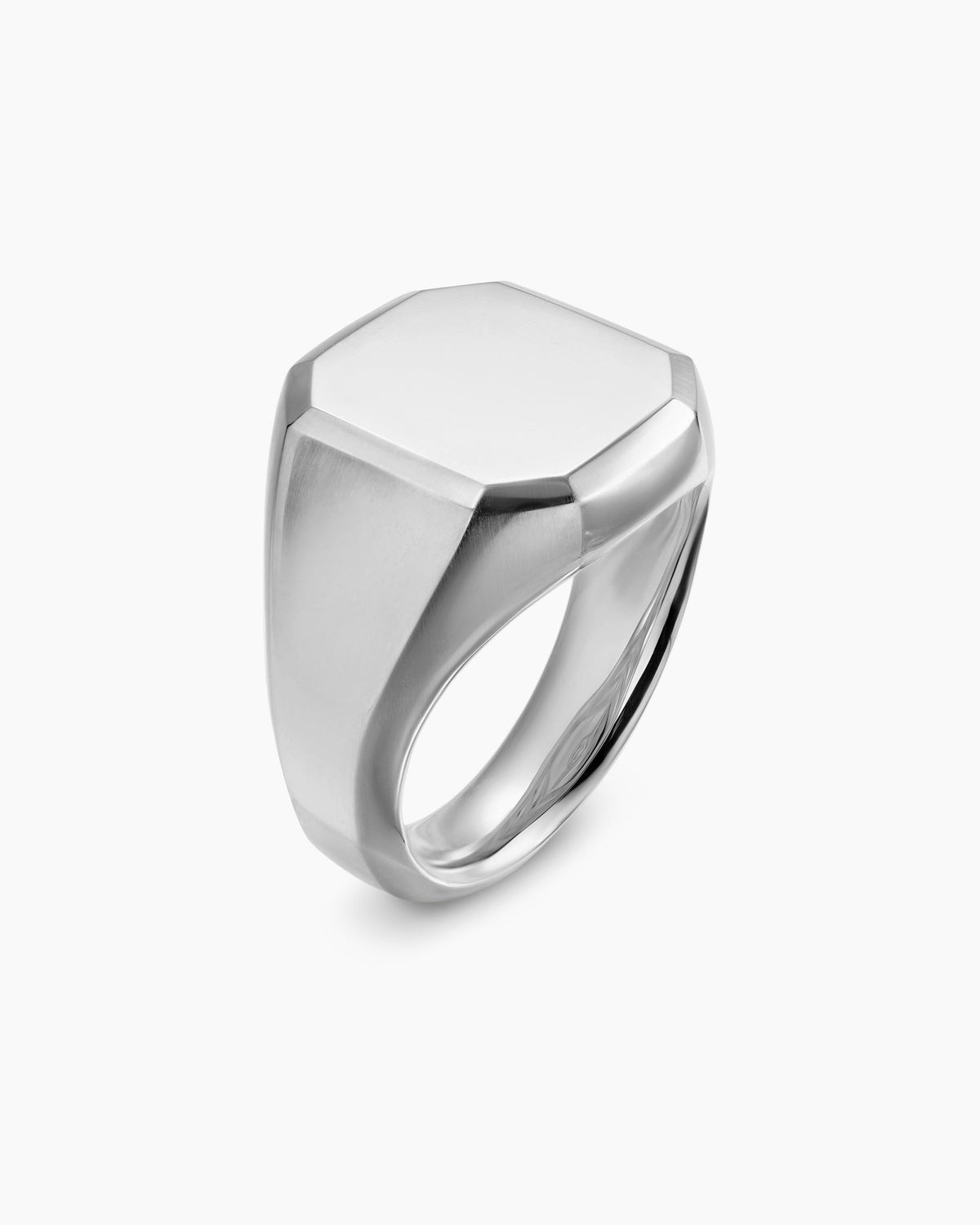 David Yurman Mens Streamline Signet Ring in Sterling Silver, 18mm David Yurman Men’s