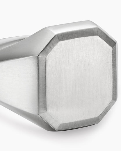 David Yurman Mens Streamline Signet Ring in Sterling Silver, 18mm David Yurman Men’s