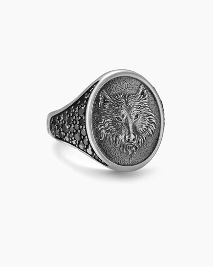 David Yurman Petrvs Wolf Signet Ring David Yurman Men’s
