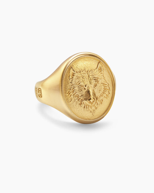 David Yurman Petrvs Wolf Signet Ring David Yurman Men’s